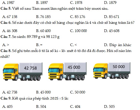Đề cương ôn tập học kì 2 môn Toán lớp 3 sách Kết nối tri thức