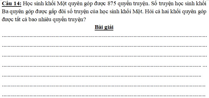 Đề cương ôn tập học kì 2 Toán lớp 3 sách Cánh Diều