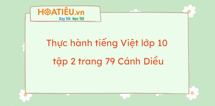 Soạn bài thực hành tiếng Việt lớp 10 tập 2 trang 79 Cánh Diều