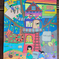 Vẽ tranh Ngôi nhà mơ ước 2025