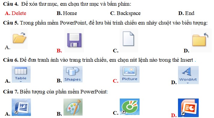 Đề cương ôn tập học kì 2 môn Tin học lớp 3 Chân trời sáng tạo