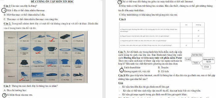 Đề Cương Tin Học Lớp 3 kì 2