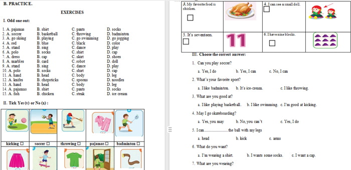 Đề cương ôn tập học kì 2 Tiếng Anh lớp 3 i-Learn Smart Start