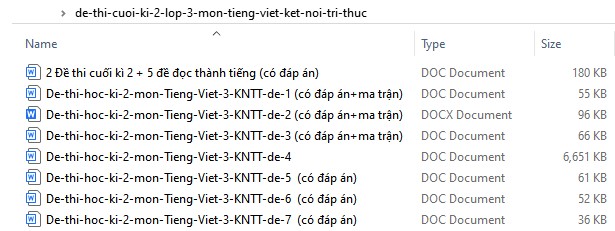 Đề thi Tiếng Việt lớp 3 học kì 2 Kết nối tri thức có đáp án