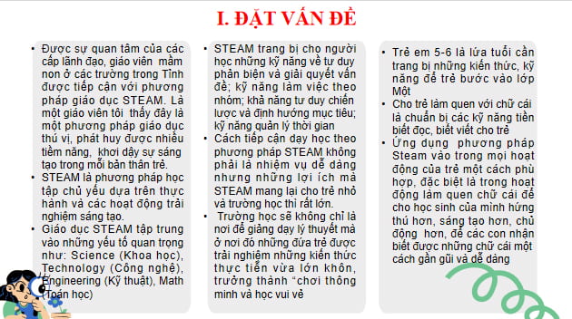 Powerpoint sáng kiến Ứng dụng STEAM trong làm quen chữ cái cho trẻ 5-6 tuổi