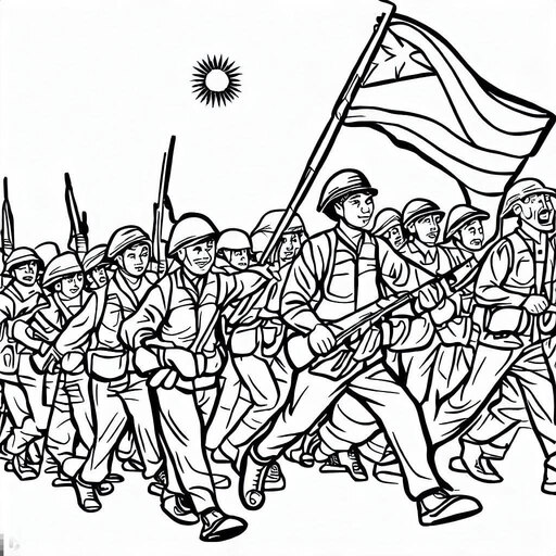 Tô màu 30/4 cho bé