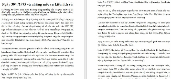 Các dấu mộc lịch sử quan trọng chủ đề 30/4