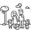 Tranh tô màu chủ đề Gia Đình
