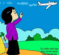 Giáo án mầm non: Bài thơ Em đi máy bay
