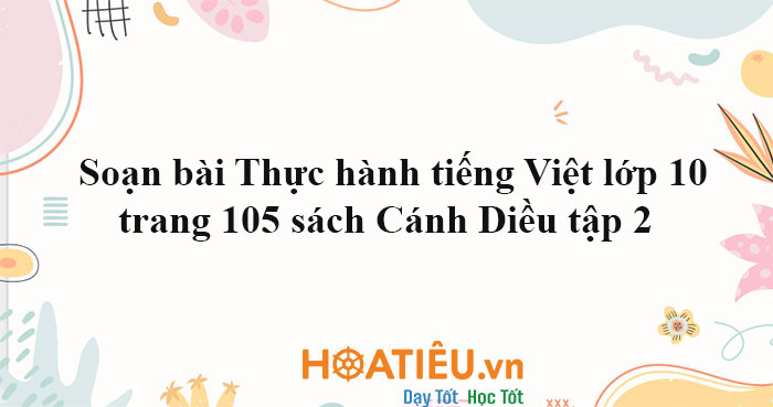 Soạn bài Thực hành tiếng Việt lớp 10 trang 105 Cánh Diều tập 2