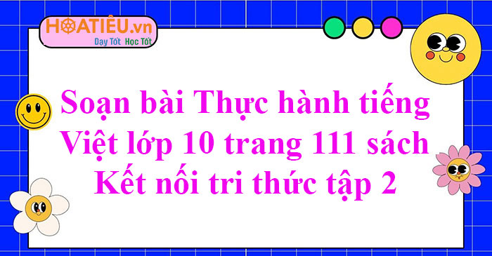 Soạn bài Thực hành tiếng Việt lớp 10 trang 111 Kết nối tri thức tập 2