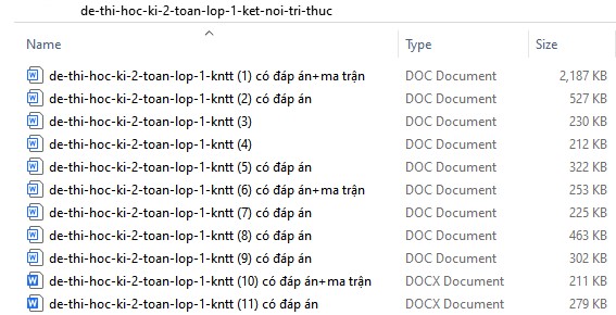 Đề thi học kì 2 lớp 1 môn Toán sách Kết nối tri thức với cuộc sống