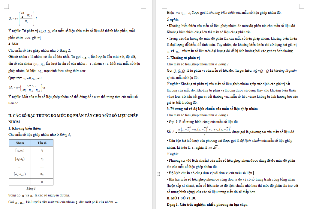 Một số yếu tố thống kê