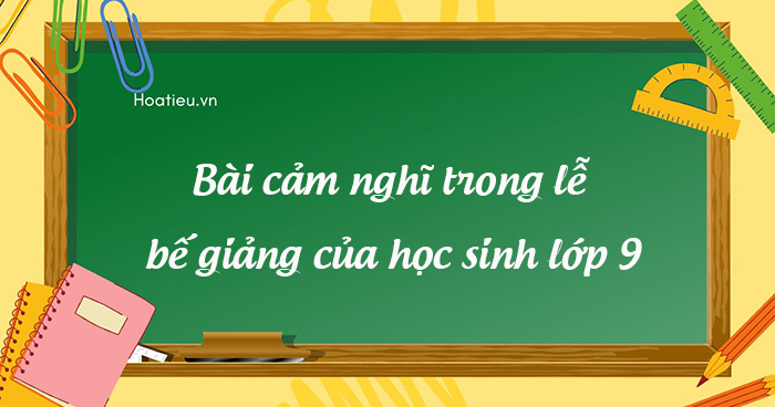 Bài phát biểu cảm nghĩ của học sinh lớp 9