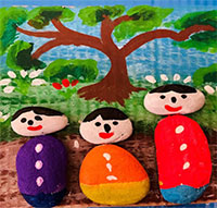 Giáo án mầm non: Tạo hình với những viên sỏi