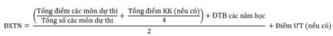 Cách tính điểm xét tốt nghiệp THPT hệ GDTX