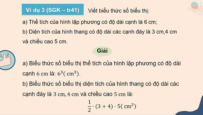 Biểu thức số Biểu thức đại số