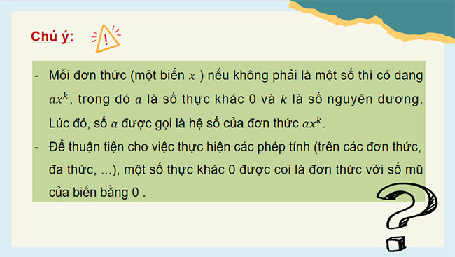  Đa thức một biến Nghiệm của đa thức một biến 