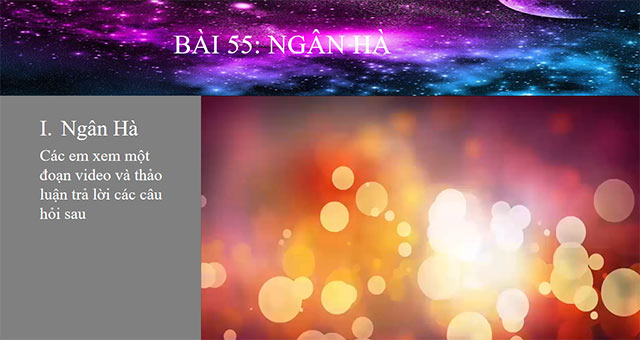 PowerPoint Khoa học tự nhiên 6 Ngân hà