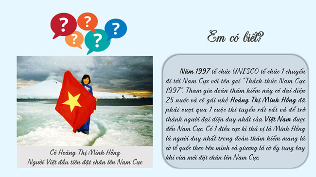 Giáo án Địa lí 7 Châu Nam Cực