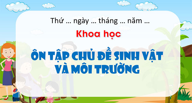 PowerPoint Ôn tập chủ đề Sinh vật và môi trường