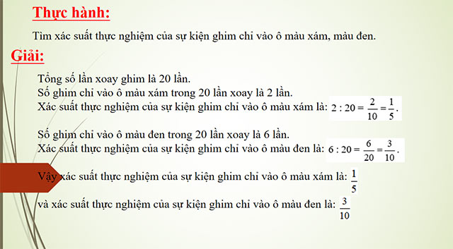 PowerPoint Toán 6 Bài 2: Xác suất thực nghiệm