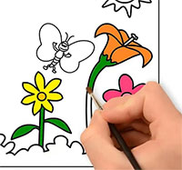 Giáo án mầm non: Vẽ vườn hoa