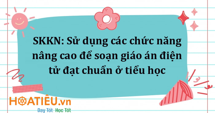 Sáng kiến kinh nghiệm Giáo án điện tử
