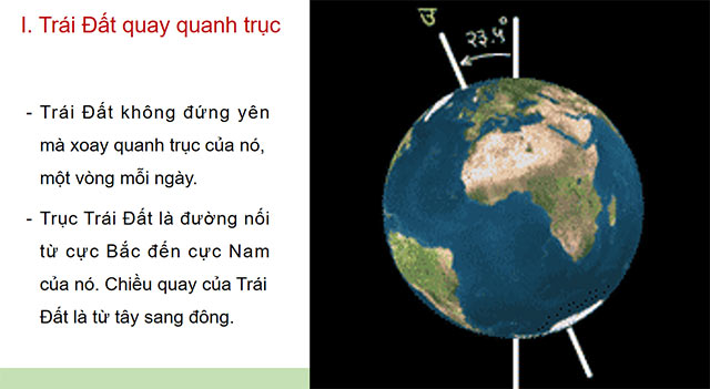 PowerPoint Khoa học tự nhiên 6 Hiện tượng mọc và lặn của Mặt Trời