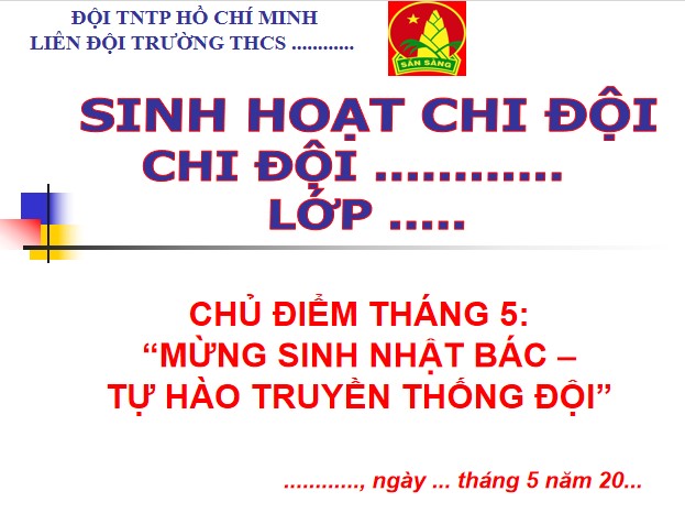 Powerpoint Sinh hoạt lớp Mừng sinh nhật Bác Hồ 19/5