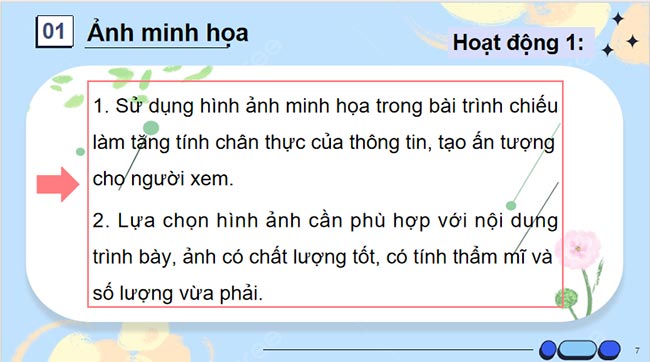 Định dạng đối tượng trên trang chiếu