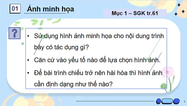 Định dạng đối tượng trên trang chiếu