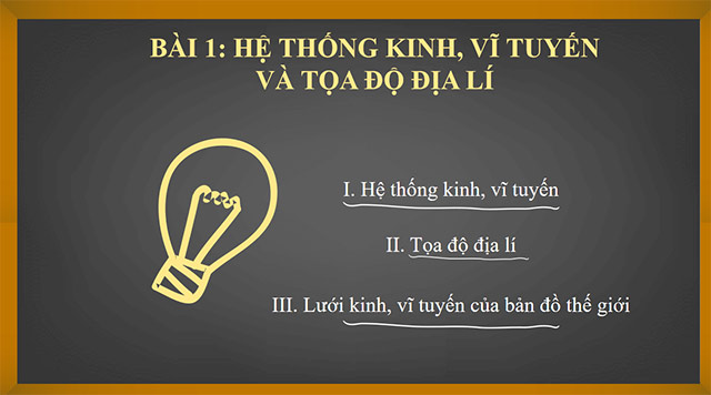PowerPoint Địa lí 6 Hệ thống kinh, vĩ tuyến và tọa độ địa lí