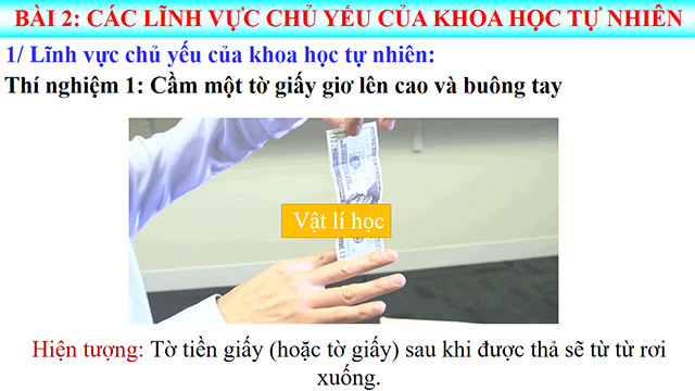 PowerPoint Khoa học tự nhiên 6 Các lĩnh vực chủ yếu của khoa học tự nhiên