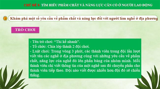  Tìm hiểu phẩm chất và năng lực cần có ở người lao động