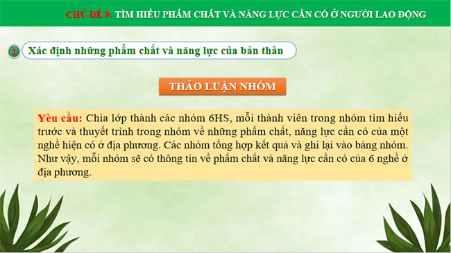  Tìm hiểu phẩm chất và năng lực cần có ở người lao động