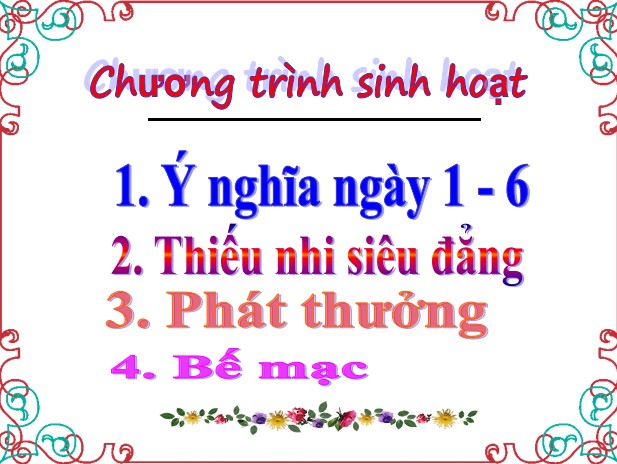 Mẫu powerpoint chương trình ngày Quốc tế thiếu nhi 1/6