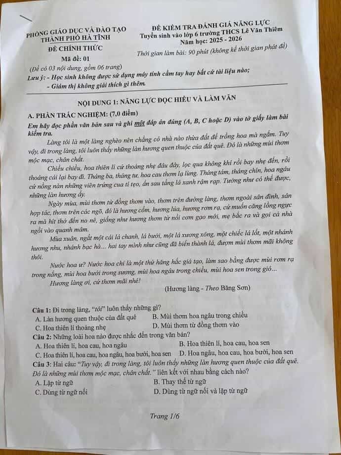 de thi vao lop 6 truong thcs le van thiem 1*421676