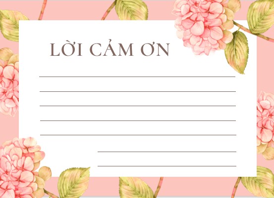 Slide lời cảm ơn của học sinh dành cho phụ huynh