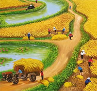 Giáo án mầm non: Cánh đồng và em bé