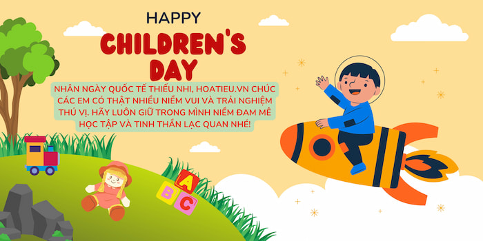 Thiệp chúc mừng Tết thiếu nhi 1/6 - Happy children