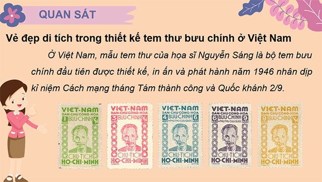 Hình ảnh di tích trong thiết kế tem bưu chính