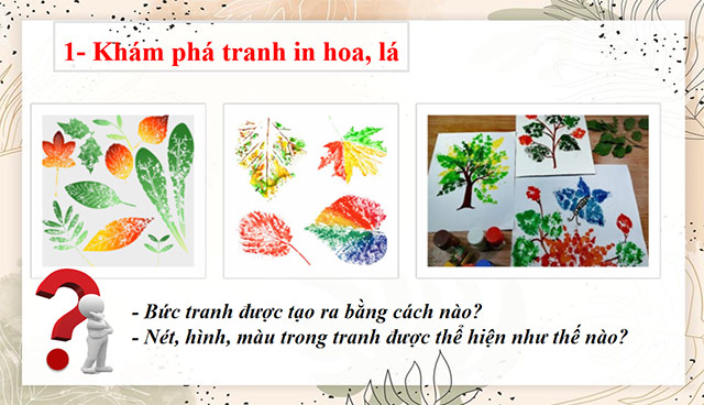 PowerPoint Mĩ thuật 6 Bài 3: Tranh in hoa, lá