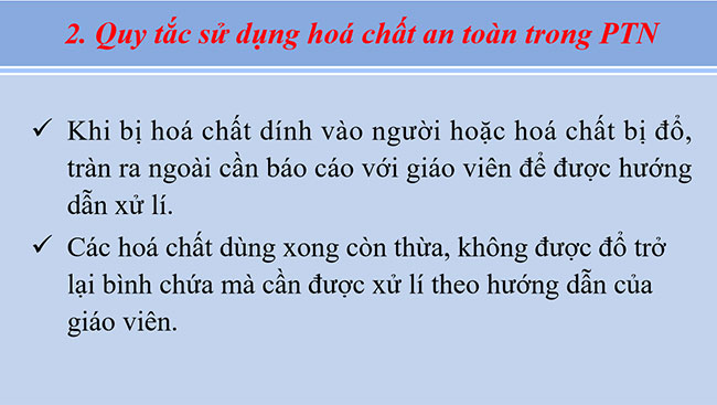 Sử dụng một số hóa chất thiết bị cơ bản trong phòng thí nghiệm