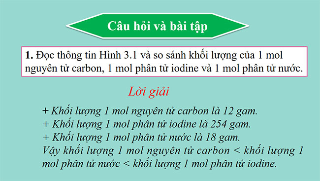 Mol và tỉ khối chất khí
