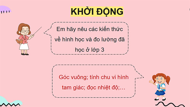 PowerPoint Ôn tập về hình học và đo lường