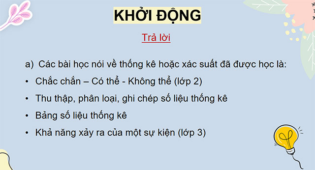 PowerPoint Ôn tập về một số yếu tố thống kê và xác suất