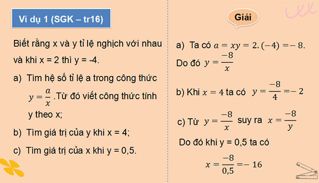 Đại lượng tỉ lệ nghịch