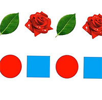 Giáo án mầm non: Sắp xếp theo quy tắc 2 đối tượng