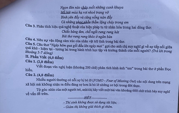 Đề thi thử THPT 2025 môn Văn Lai Châu